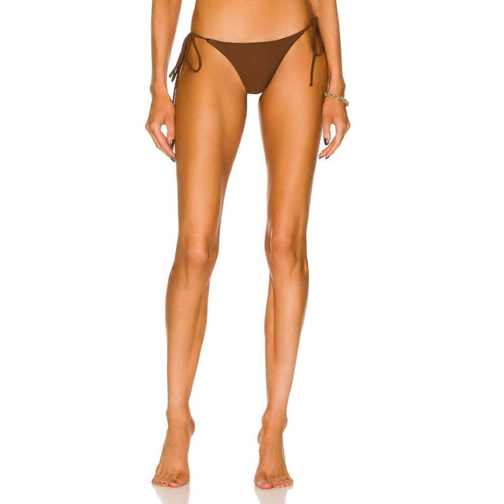 FE NOEL Simone Bikini Bottom in Espresso Large New Womens Swimsuit